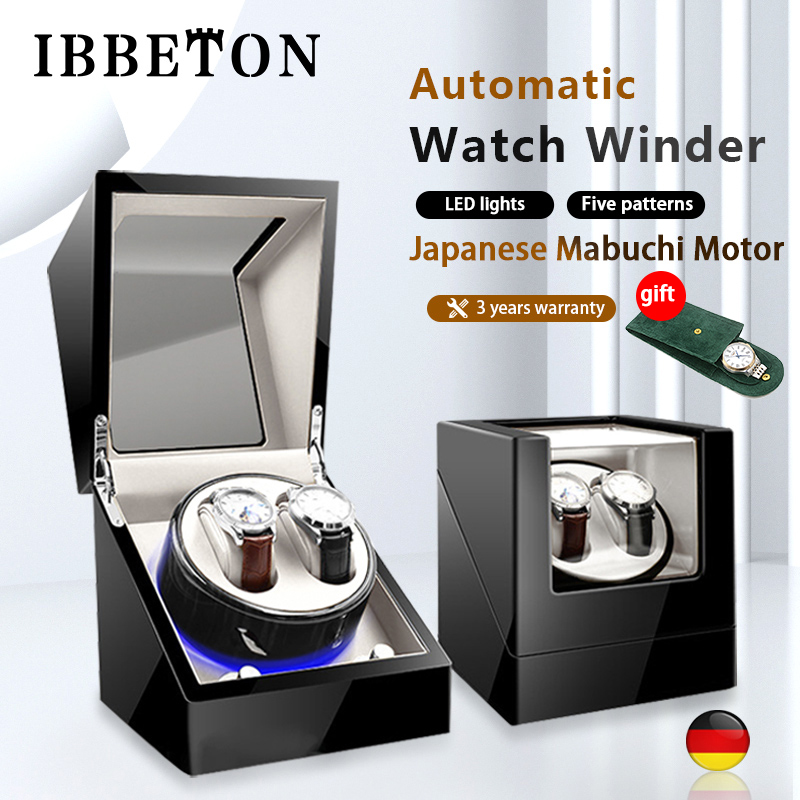 Watch Display Storage Box Carbon Fiber - IBBETON Remontoir de montre automatique de