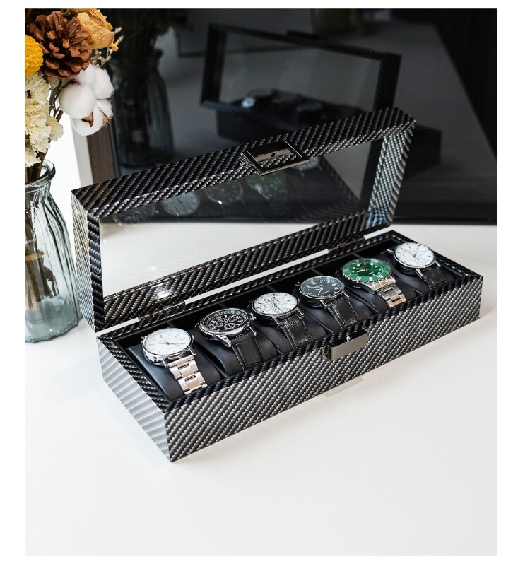 Watch Display Storage Box Carbon Fiber - Boîte à montres en fibre de