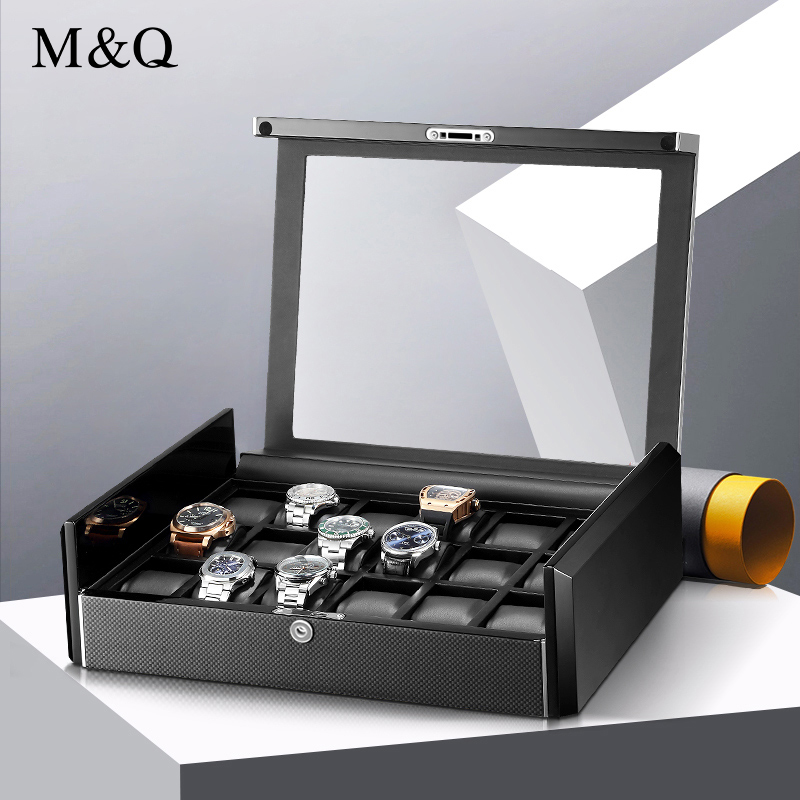 Watch Display Storage Box Carbon Fiber - Boîte de rangement pour montres en