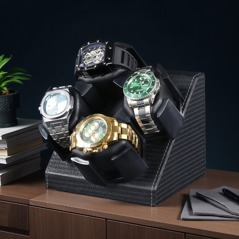 Watch Winder 4 Watches Automatic Silent - 3 4 emplacements, remontoir automatique silencieux