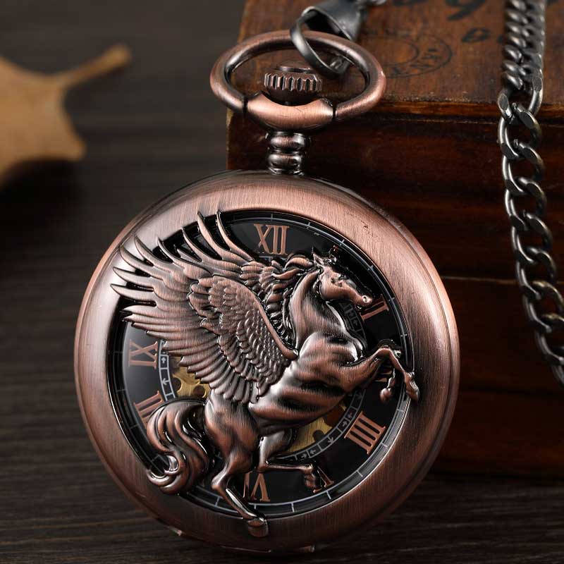 Pocket Watch Mechanical Skeleton Vintage - Montre de Poche Mécanique Vintage Nette