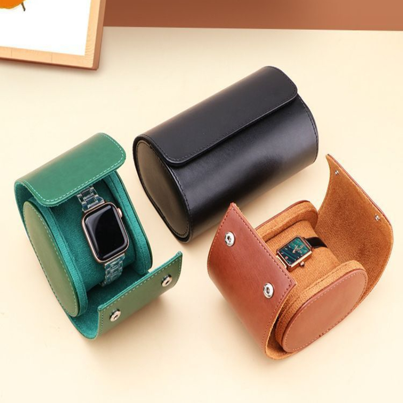 Watch Travel Roll Case 3 Slots Leather - Nouvelle boîte de rangement de montres