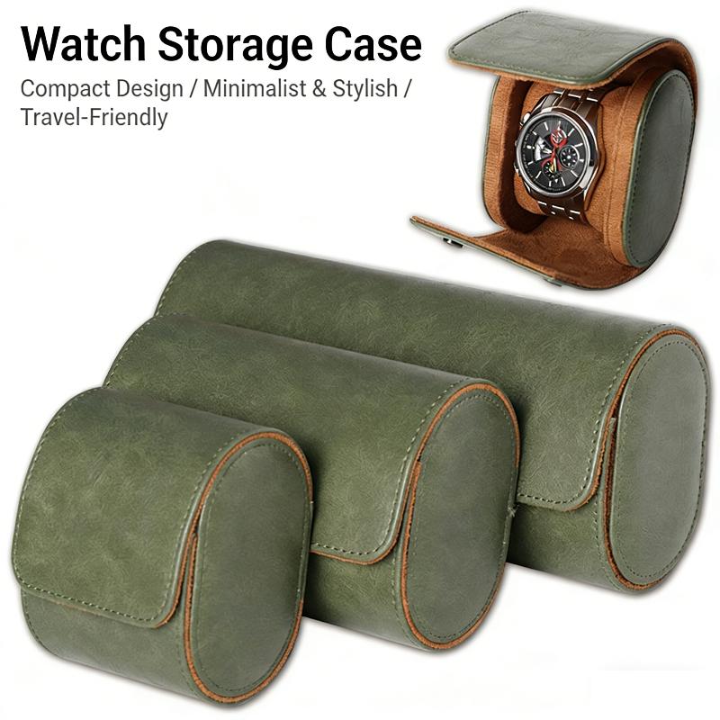 Watch Travel Roll Case 3 Slots Leather - Étui à montres en cuir 1