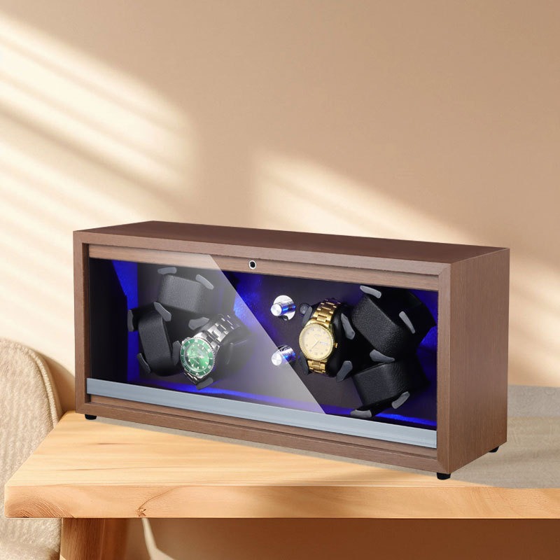 Watch Winder 4 Watches Automatic Silent - Remontoirs de montres en bois silencieux,