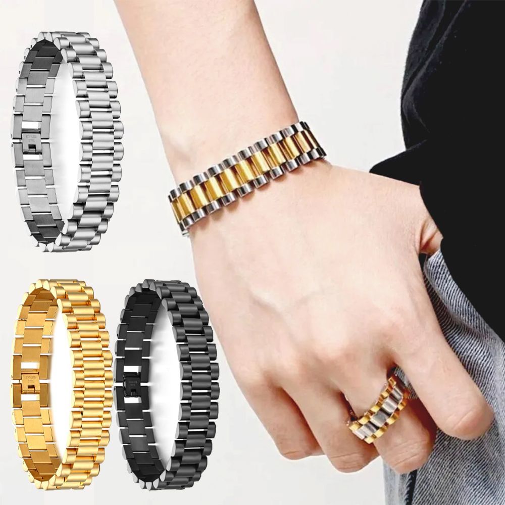 Cufflinks Men Stainless Steel Luxury - Bracelet chaîne de vélo en acier