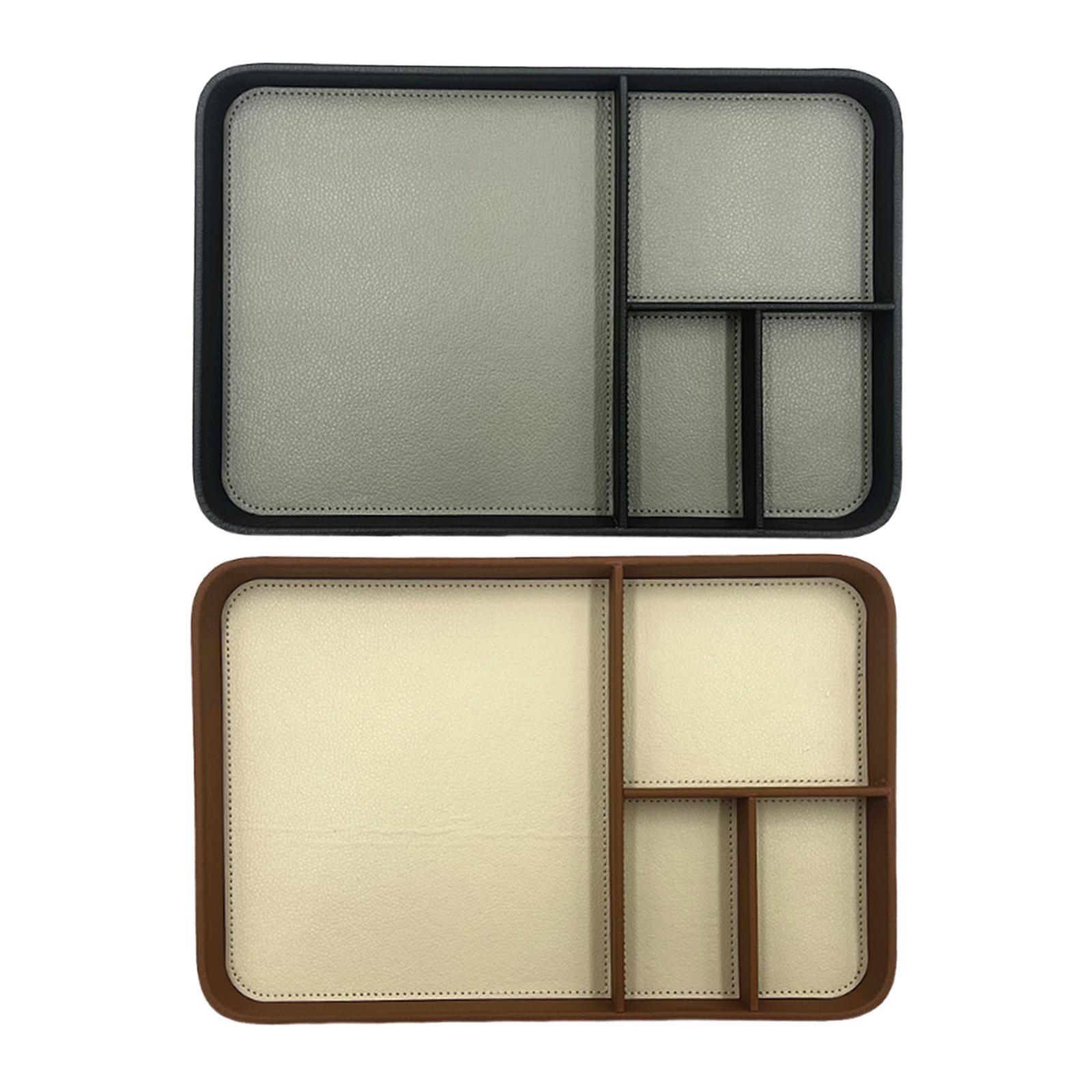 Valet Tray Nightstand Organizer Leather - Valet Tray Plateau de table de