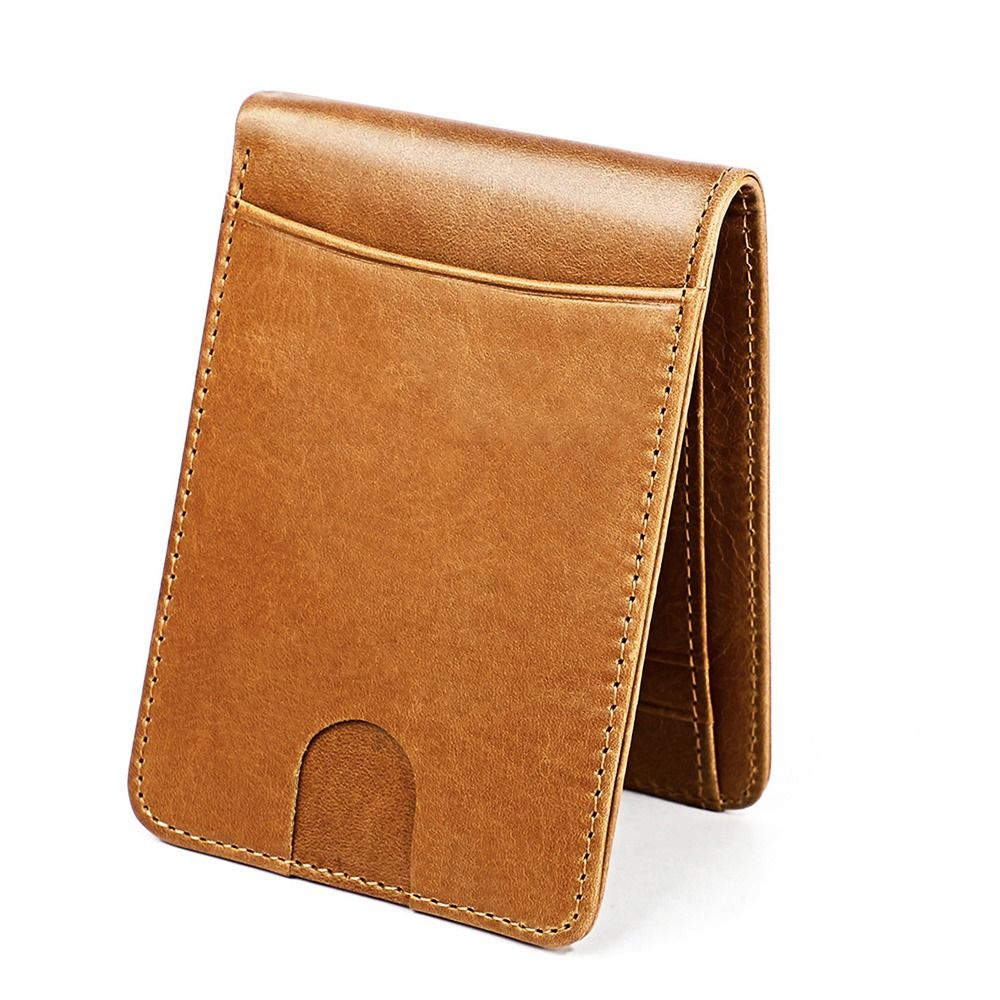 Money Clip Minimalist Rfid Blocking - Portefeuille fin en cuir minimaliste pour