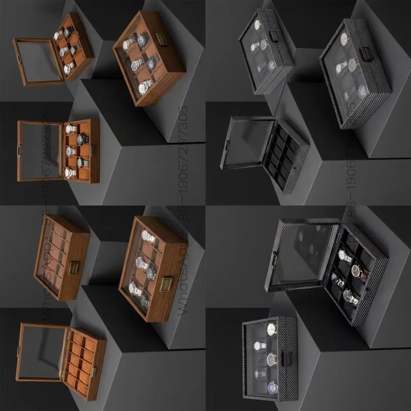 Watch Display Storage Box Carbon Fiber - Boîte de rangement et de présentation