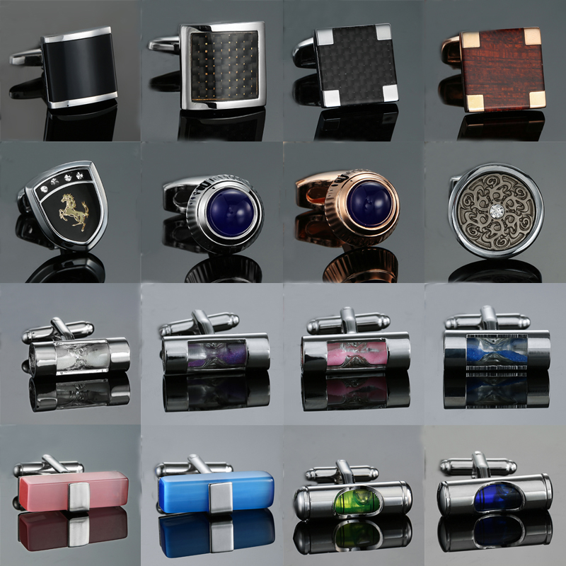 Cufflinks Men Stainless Steel Luxury - Nouveauté de luxe en fibre d'acier