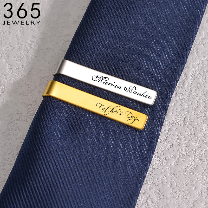 Clips de nom gravés en acier i - Tie Clip Bar Set Stainless Steel avis et prix