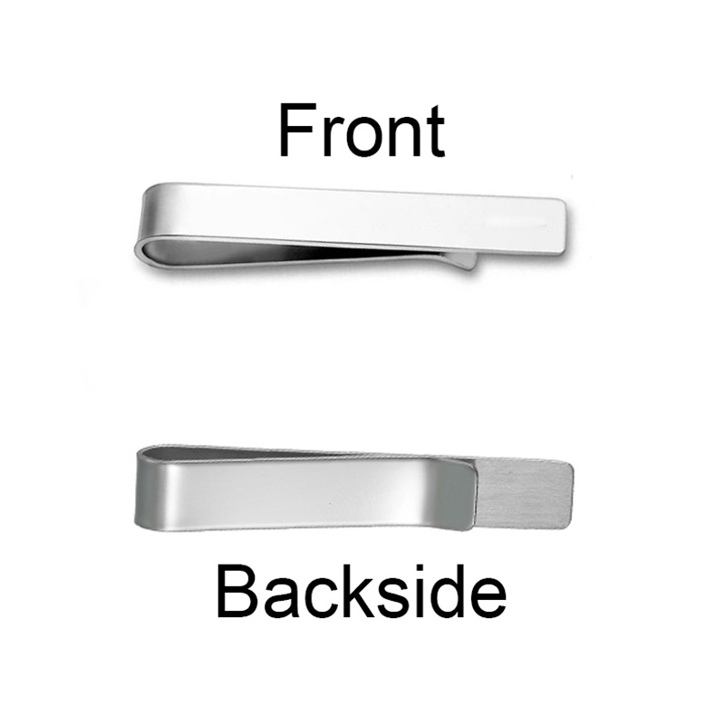 Clips de nom gravés en acier i - Tie Clip Bar Set Stainless Steel avis et prix