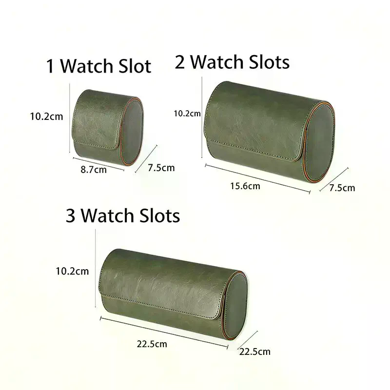 Étui de voyage en cuir pour mo - Watch Travel Roll Case 3 Slots Leather avis et prix