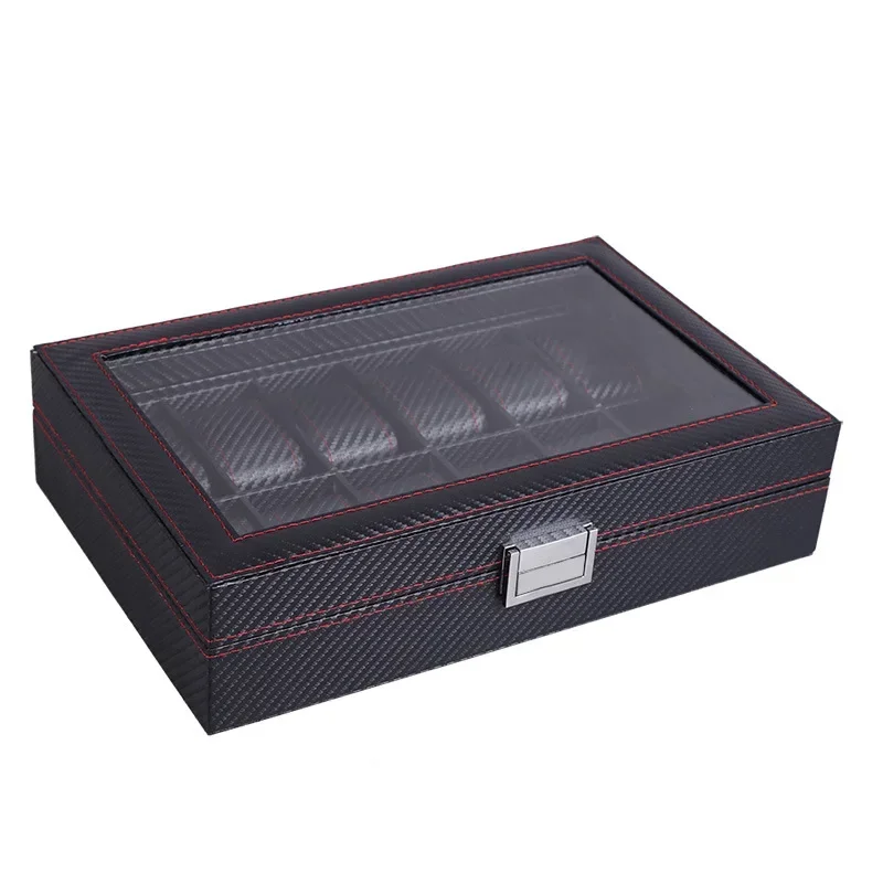 Boîte de rangement multifoncti - Watch Display Storage Box Carbon Fiber avis et prix