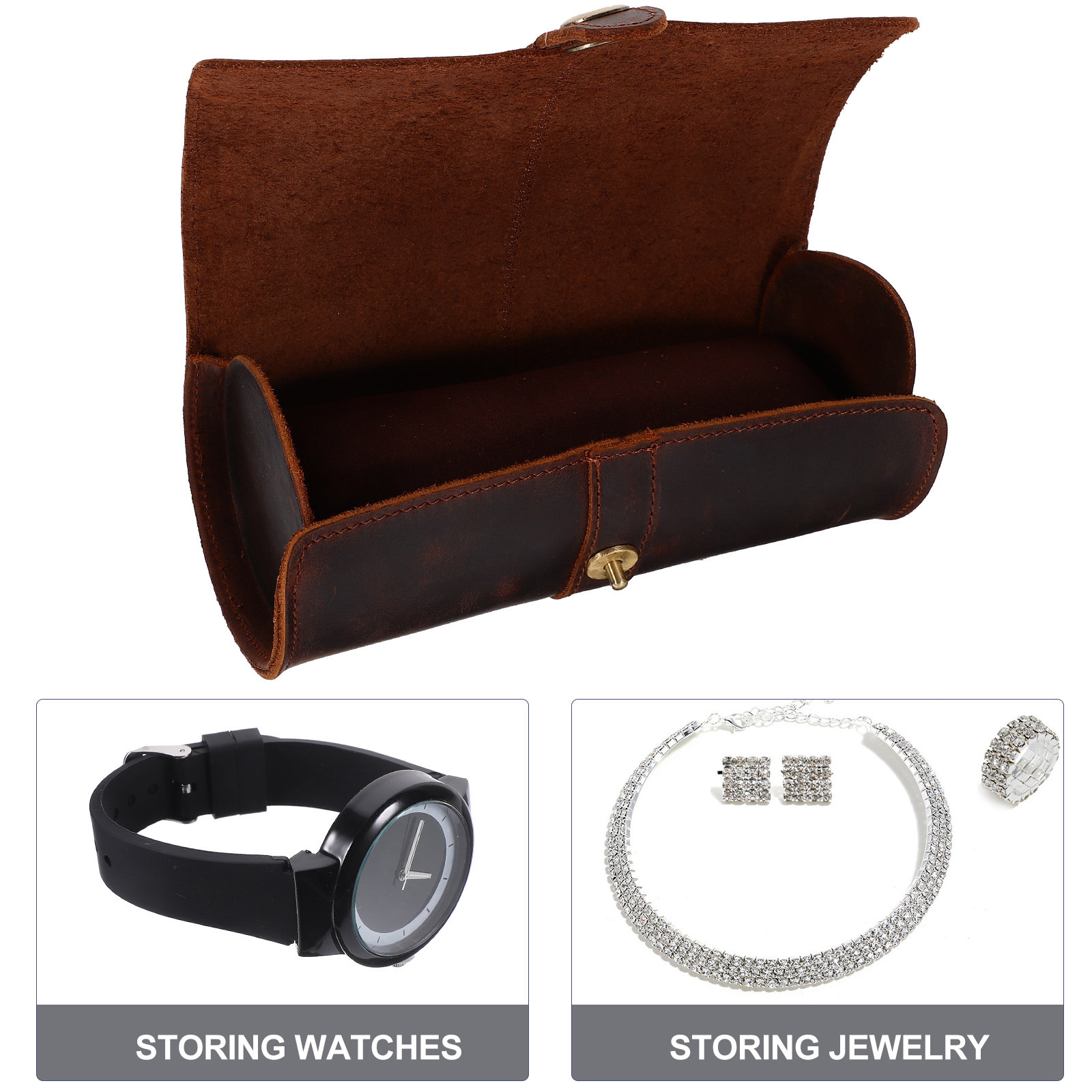 Boîte de rangement pour montre - Watch Travel Roll Case 3 Slots Leather avis et prix