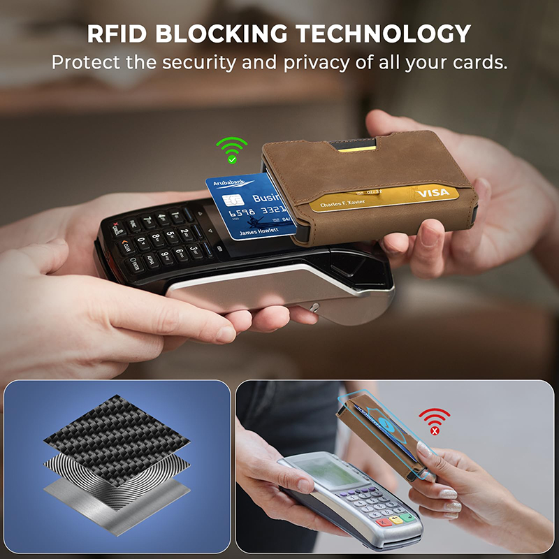 Portefeuille pour homme, porte - Money Clip Minimalist Rfid Blocking avis et prix