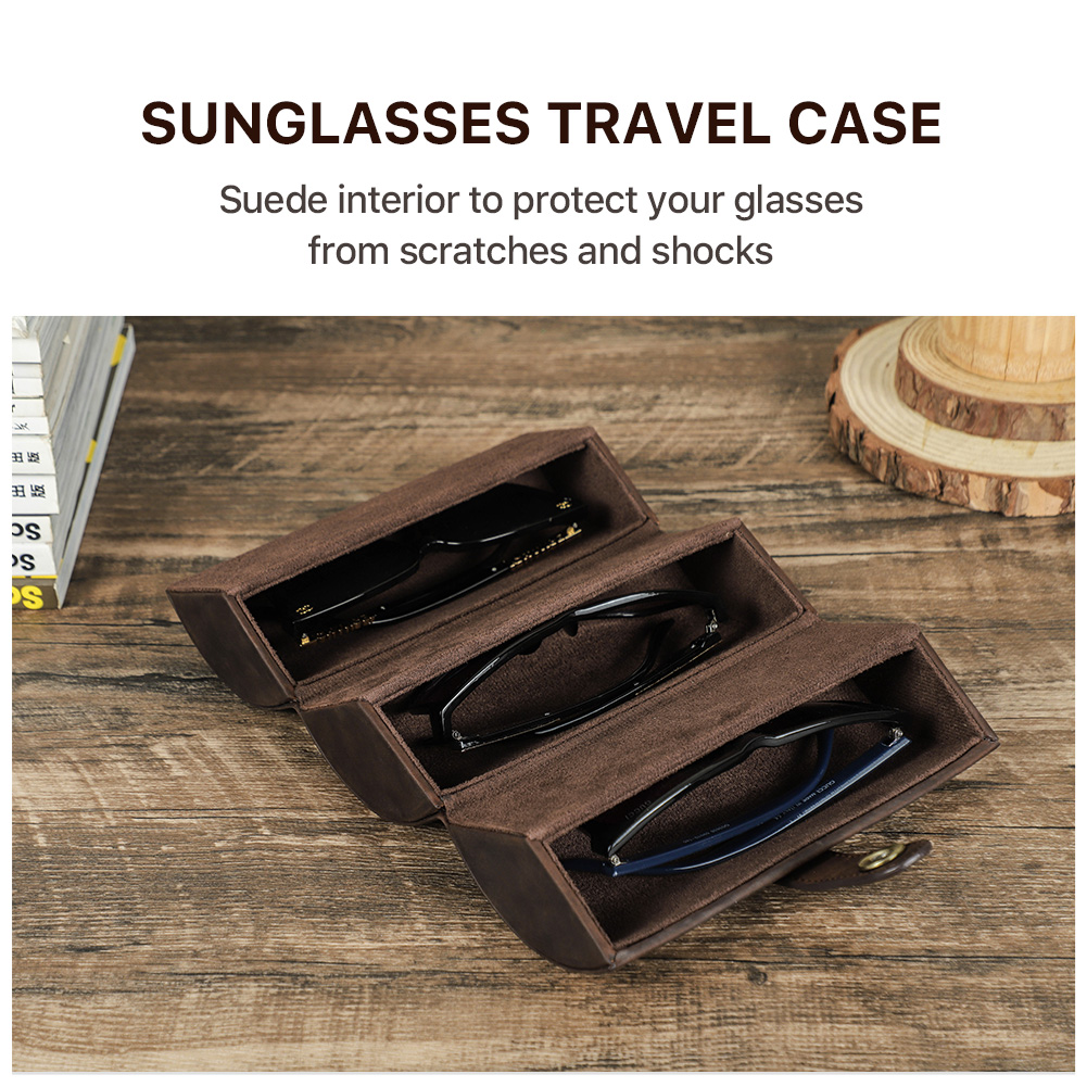 Boîte de rangement cylindrique - Watch Travel Roll Case 3 Slots Leather avis et prix