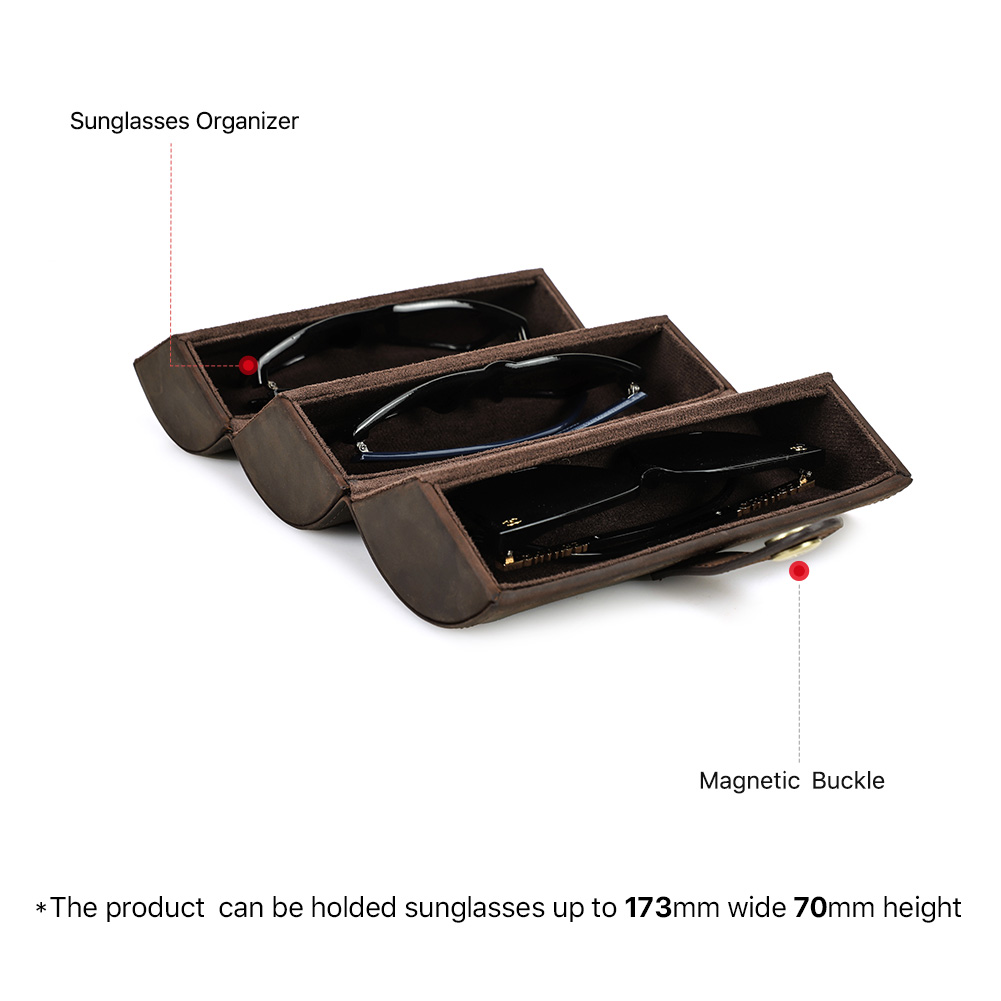 Boîte de rangement cylindrique - Watch Travel Roll Case 3 Slots Leather avis et prix