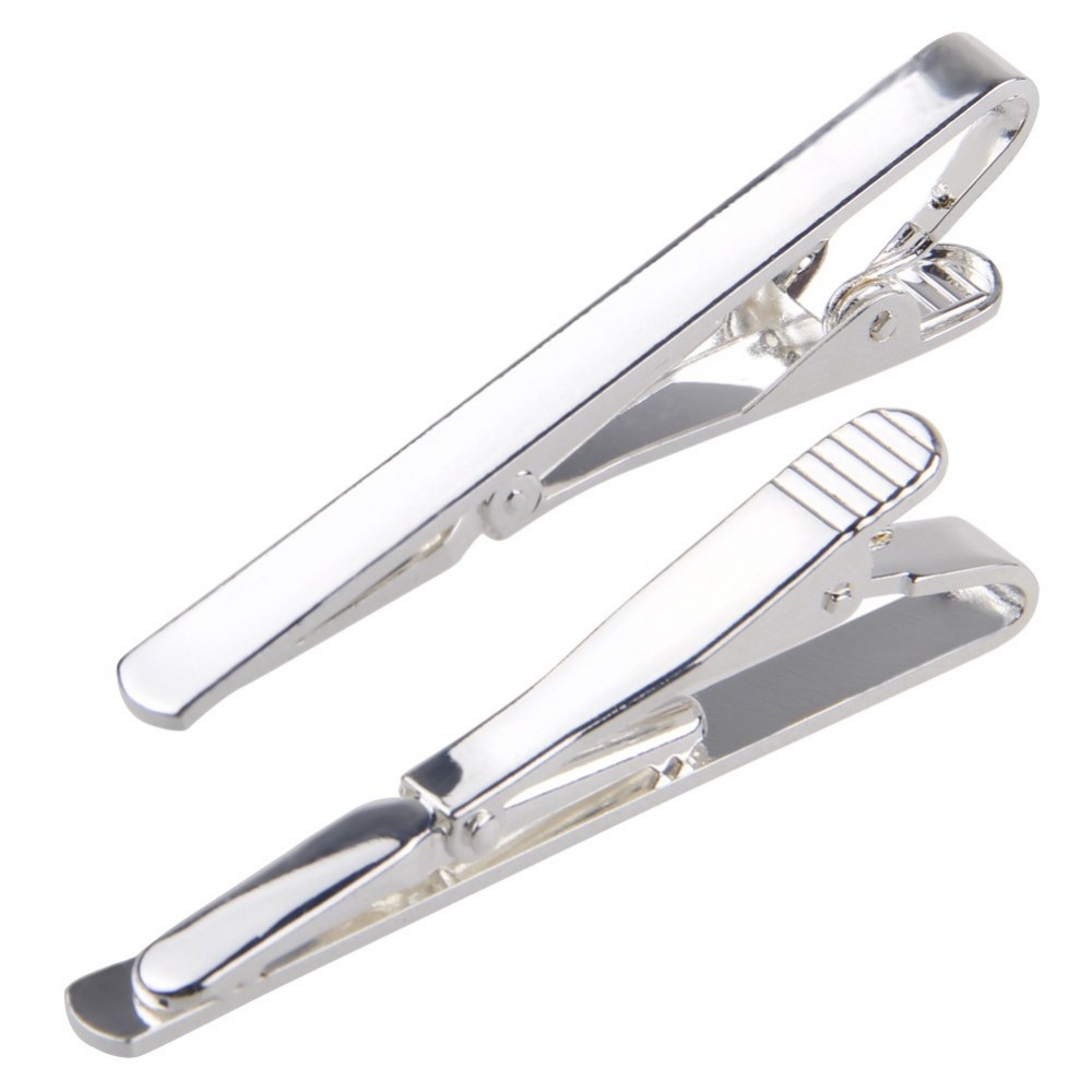 Hommes métal argent or Simple  - Tie Clip Bar Set Stainless Steel avis et prix