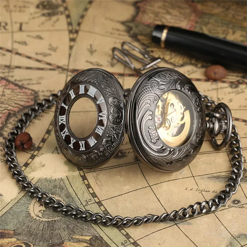Montre de poche squelette à ch - Pocket Watch Mechanical Skeleton Vintage avis et prix