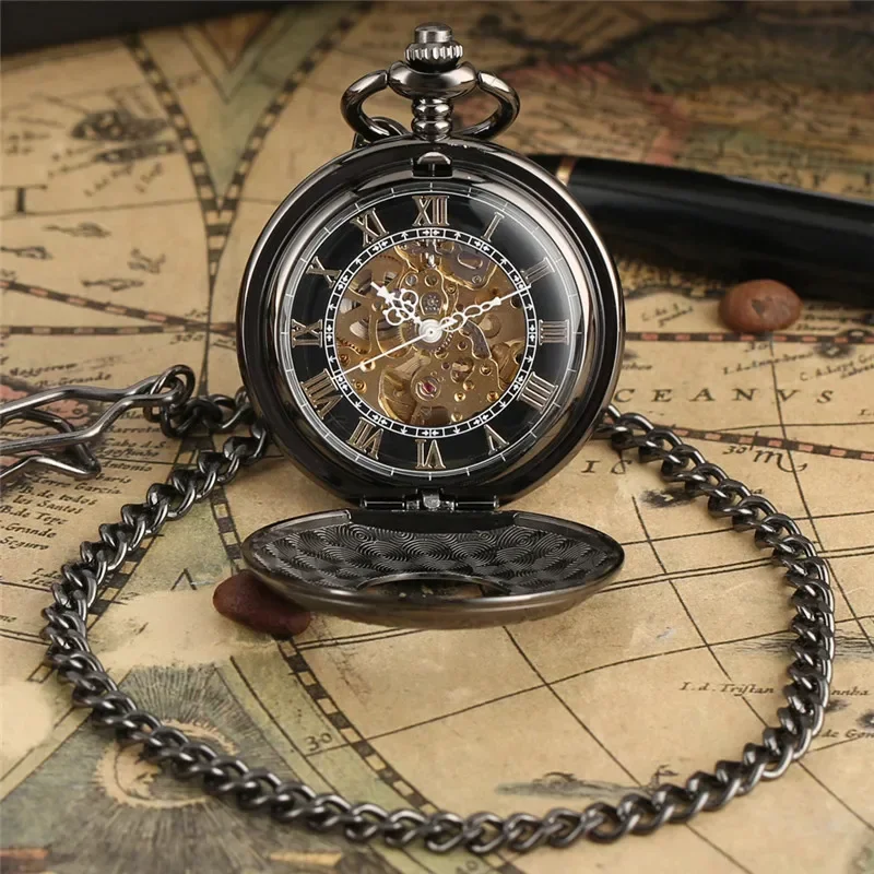 Montre de poche squelette à ch - Pocket Watch Mechanical Skeleton Vintage avis et prix