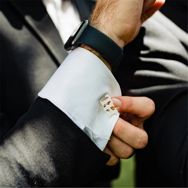 Boutons de manchette personnal - Cufflinks Men Stainless Steel Luxury avis et prix
