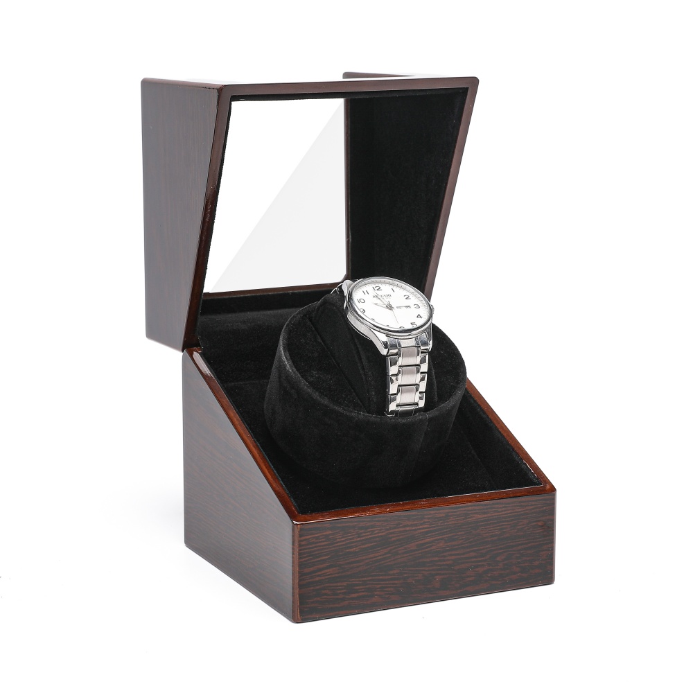 Boîte à montre en bois de luxe - Single Watch Winder Battery Operated avis et prix
