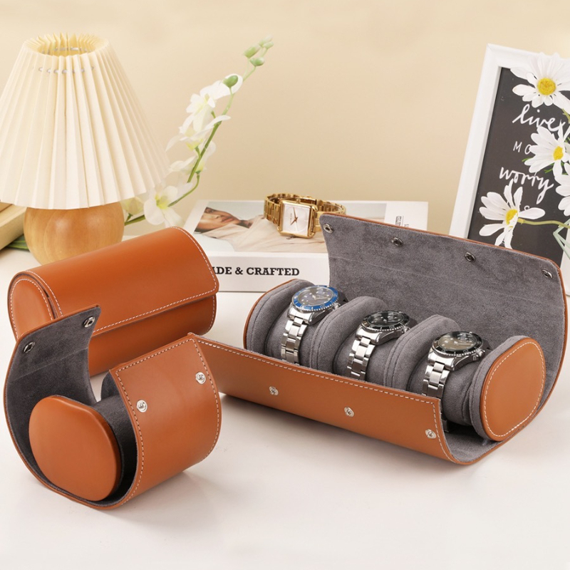 Boîte de rangement pour montre - Watch Travel Roll Case 3 Slots Leather avis et prix