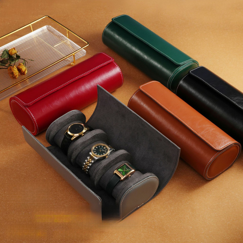 Boîte de rangement pour montre - Watch Travel Roll Case 3 Slots Leather avis et prix