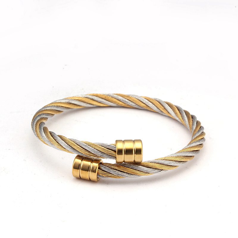ChimJOLink-Bracelets ouverts t - Cufflinks Men Stainless Steel Luxury avis et prix