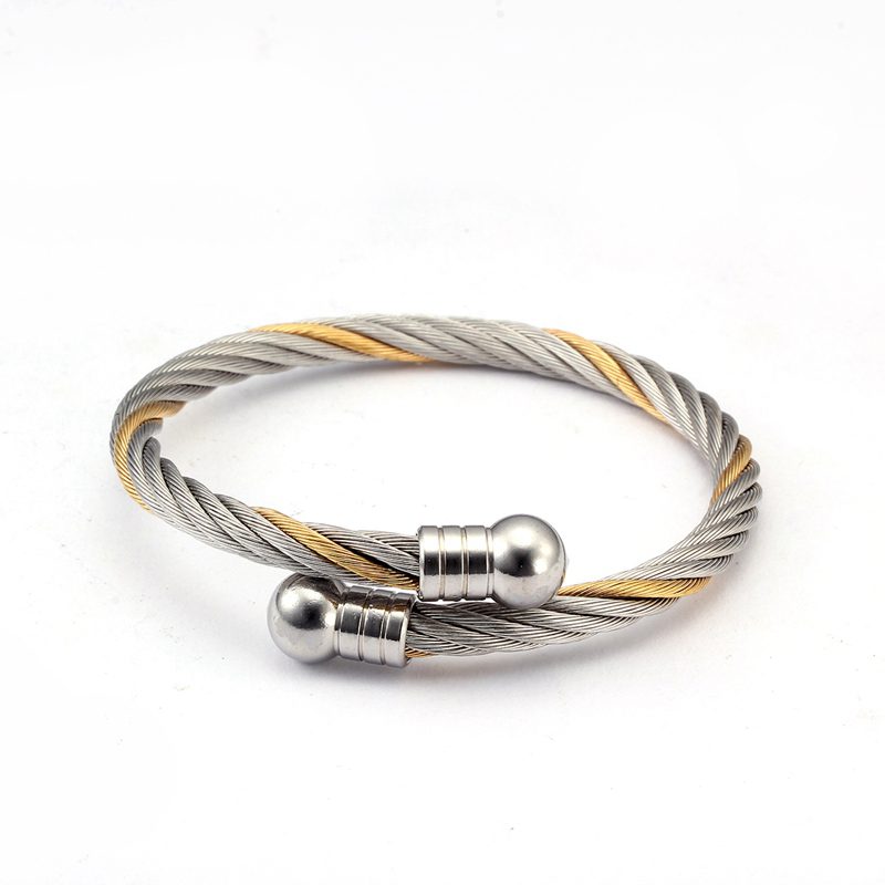 ChimJOLink-Bracelets ouverts t - Cufflinks Men Stainless Steel Luxury avis et prix