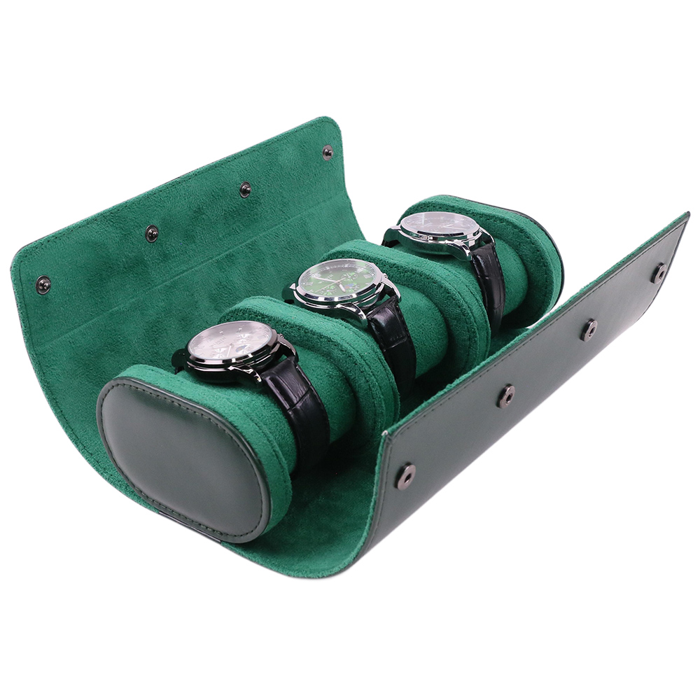 Luxe Portable 3 fentes en cuir - Watch Travel Roll Case 3 Slots Leather avis et prix