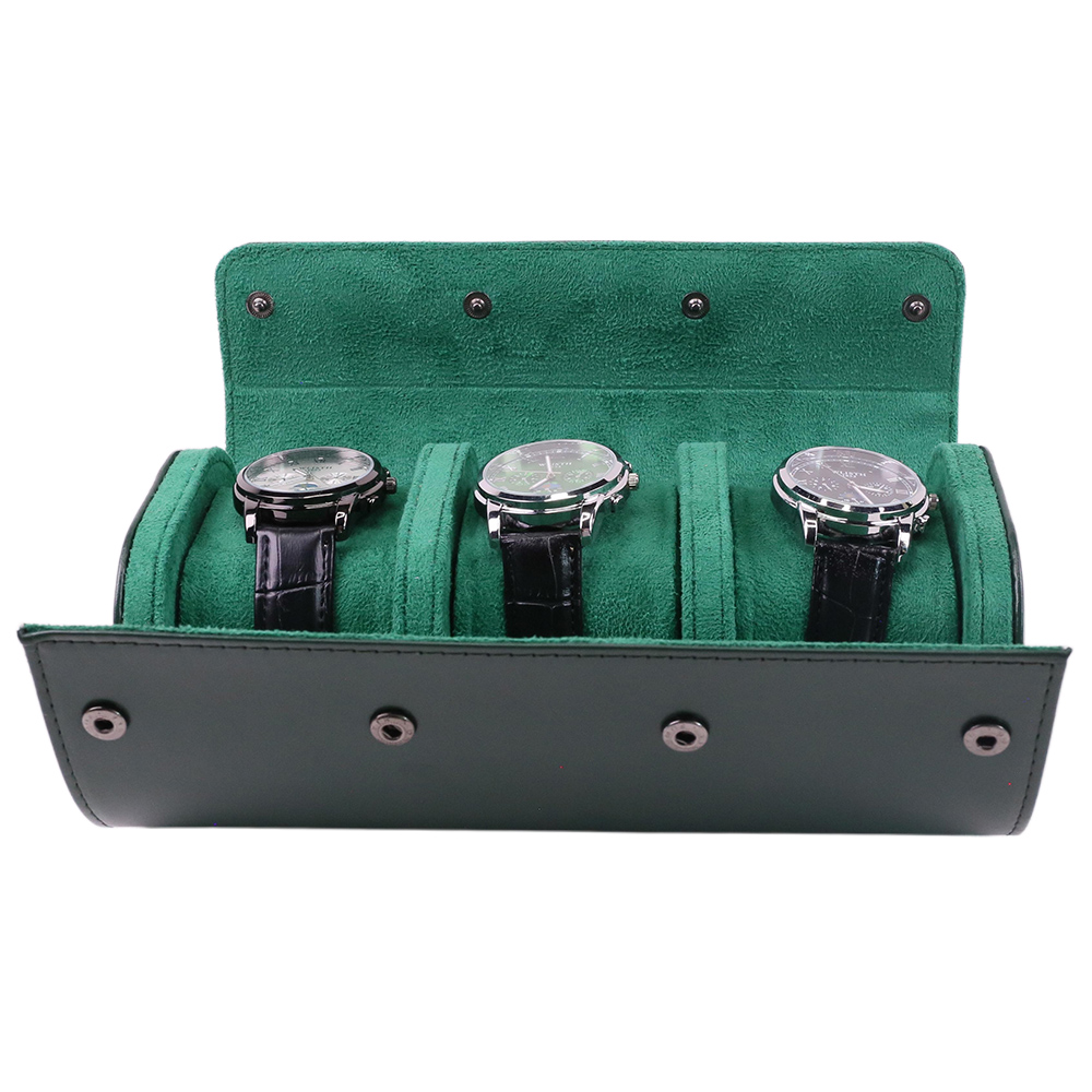 Luxe Portable 3 fentes en cuir - Watch Travel Roll Case 3 Slots Leather avis et prix