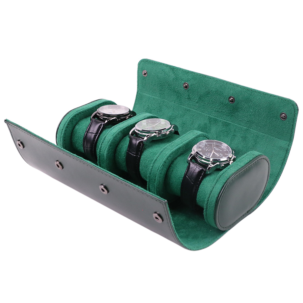 Luxe Portable 3 fentes en cuir - Watch Travel Roll Case 3 Slots Leather avis et prix