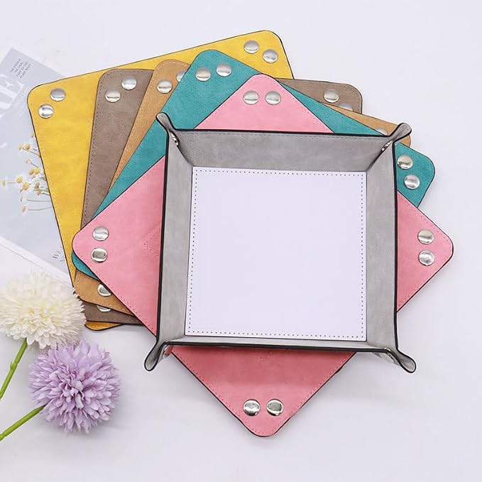 Lot de 10 plateaux vierges pou - Valet Tray Nightstand Organizer Leather avis et prix