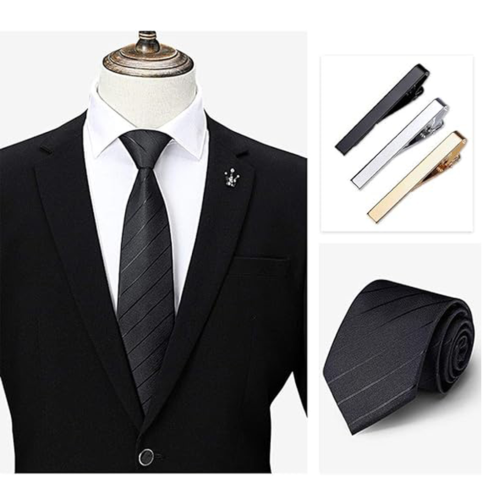 1 ou 3 paquets de pinces à cra - Tie Clip Bar Set Stainless Steel avis et prix