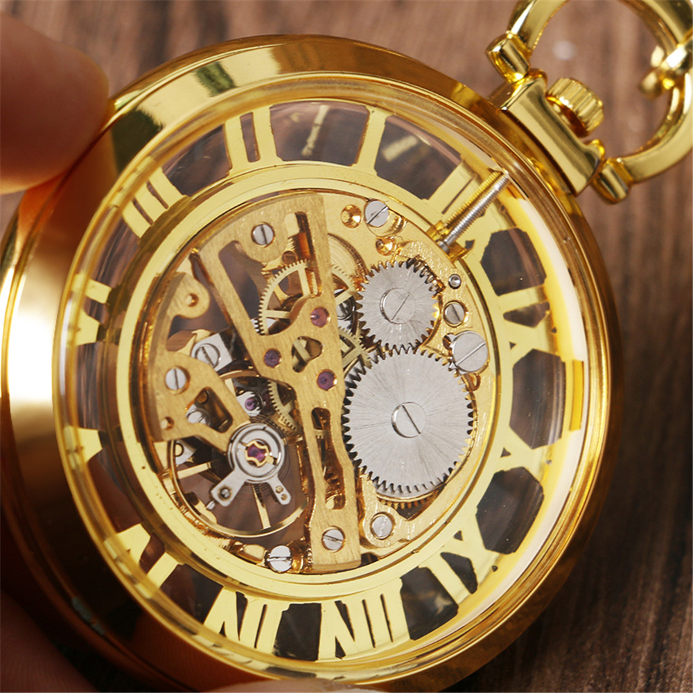 Montre mécanique pour hommes,  - Pocket Watch Mechanical Skeleton Vintage avis et prix