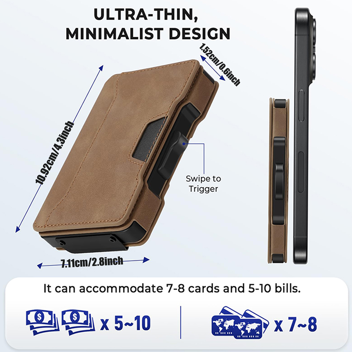 Portefeuille fin minimaliste p - Money Clip Minimalist Rfid Blocking avis et prix