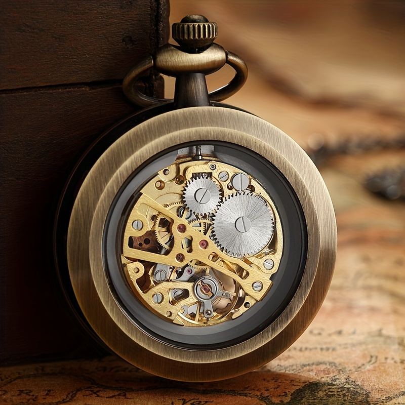 Montre Vintage collier Steampu - Pocket Watch Mechanical Skeleton Vintage avis et prix