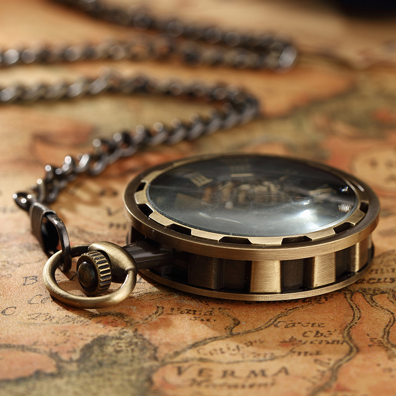 Montre Vintage collier Steampu - Pocket Watch Mechanical Skeleton Vintage avis et prix
