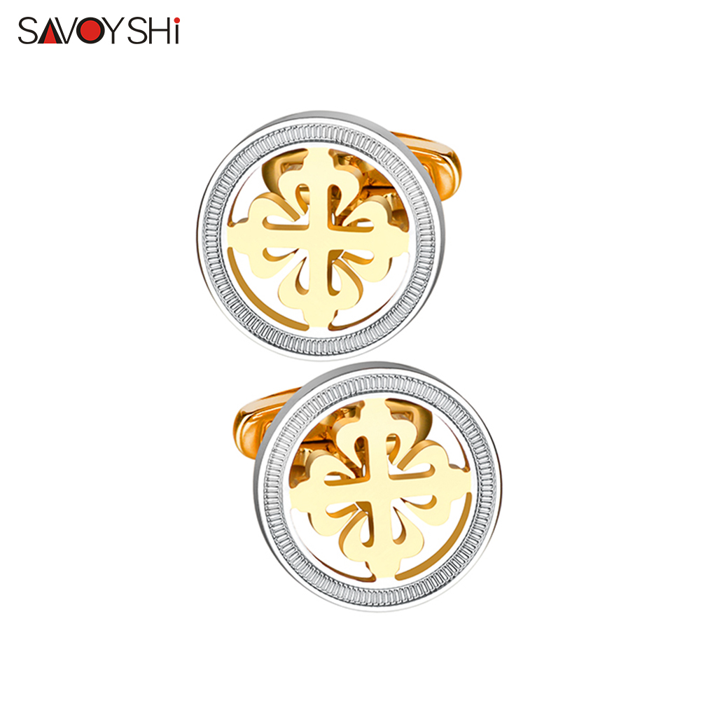 SAVOYSHI Boutons de manchette  - Cufflinks Men Stainless Steel Luxury avis et prix