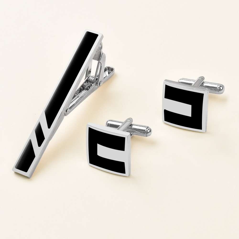 Nouvel ensemble de pinces à cr - Tie Clip Bar Set Stainless Steel avis et prix