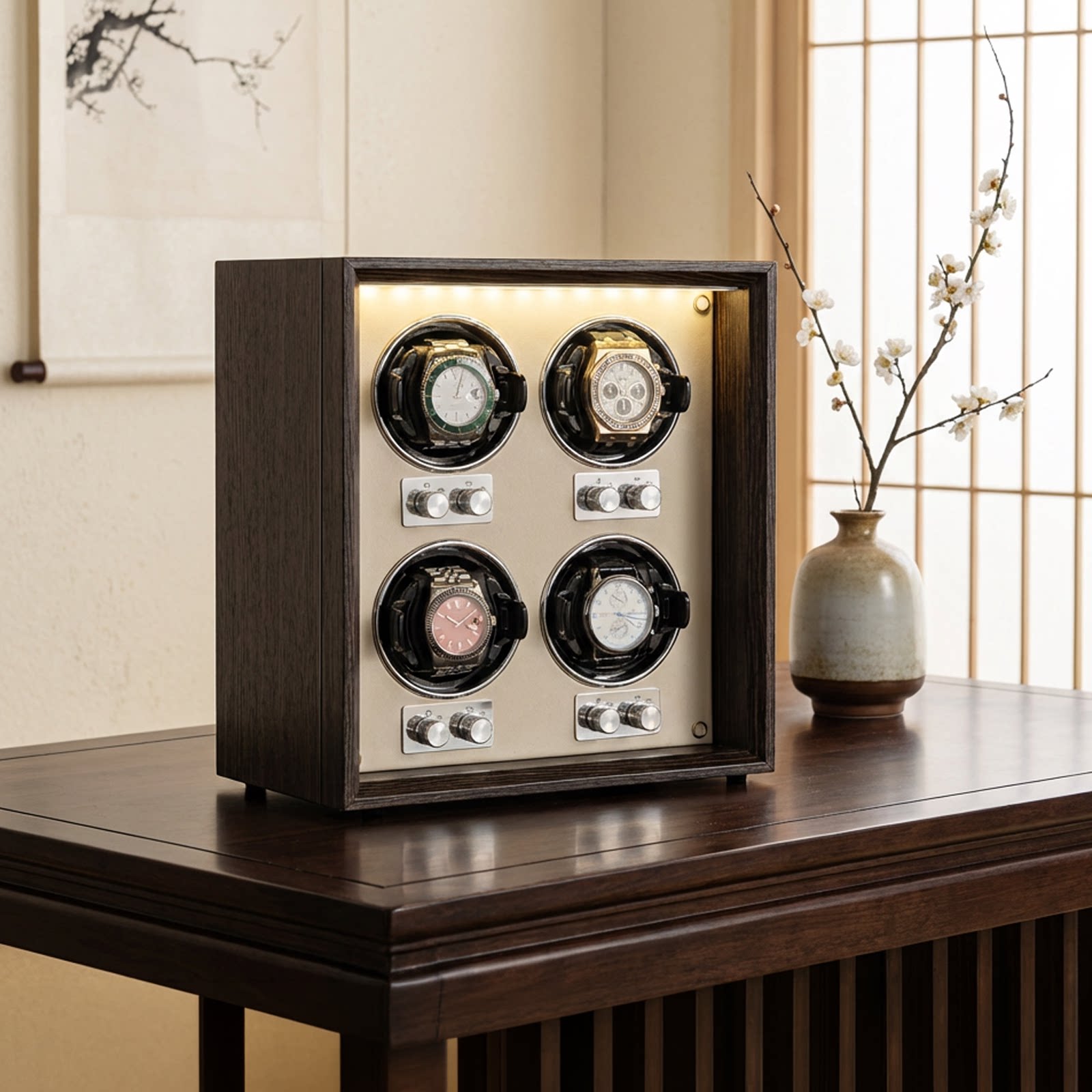 Virtorix Boîte à montres autom - Watch Winder 4 Watches Automatic Silent avis et prix