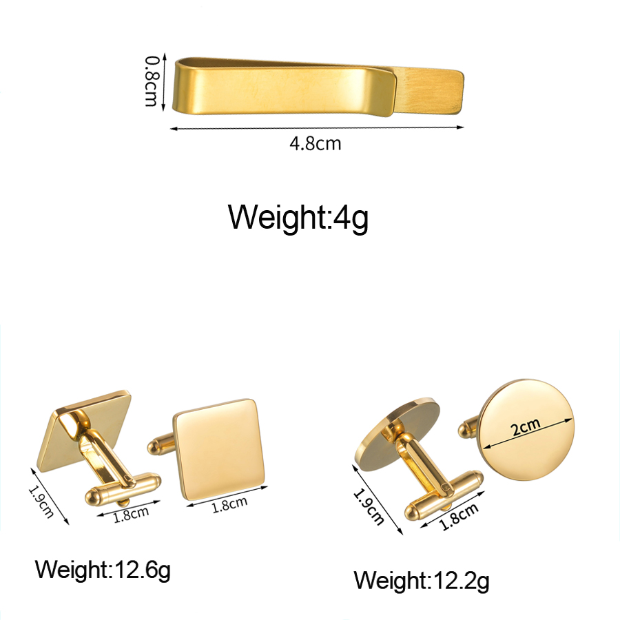 Freeteeme nouvelle mode bouton - Tie Clip Bar Set Stainless Steel avis et prix