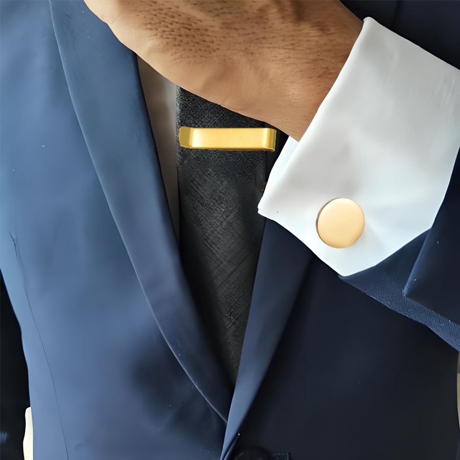 Freeteeme nouvelle mode bouton - Tie Clip Bar Set Stainless Steel avis et prix
