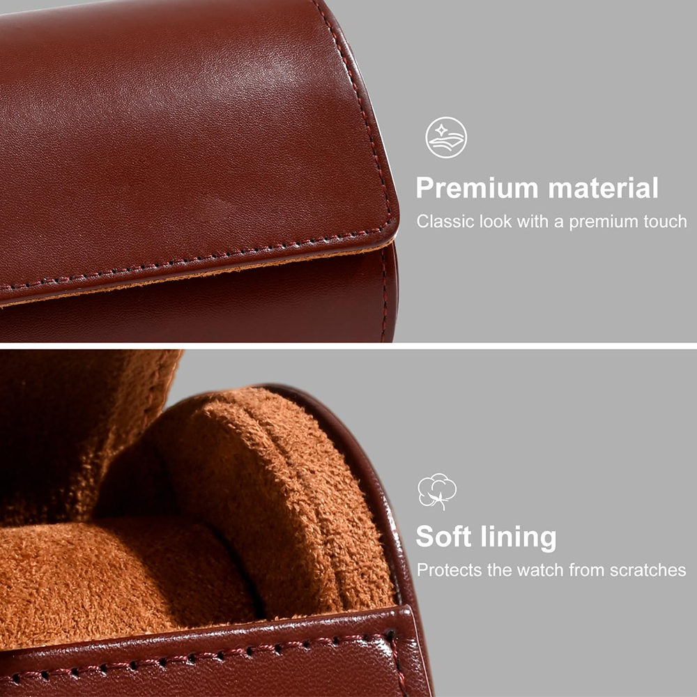 Étui de voyage de luxe en cuir - Watch Travel Roll Case 3 Slots Leather avis et prix