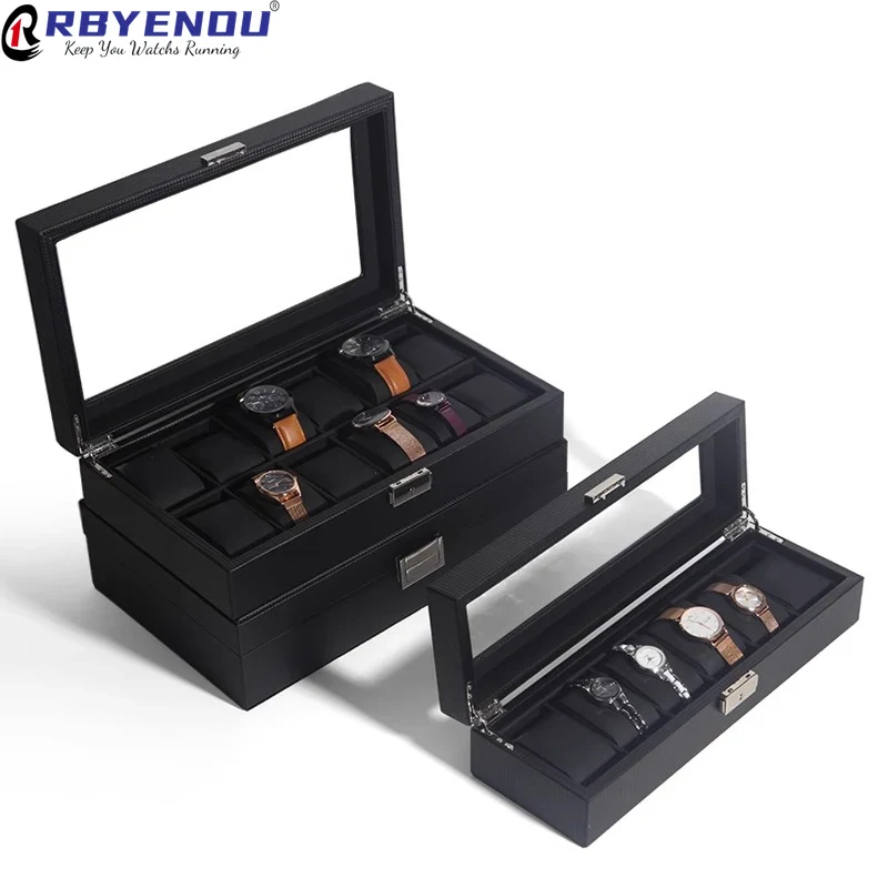Boîte de rangement pour montre - Watch Display Storage Box Carbon Fiber avis et prix