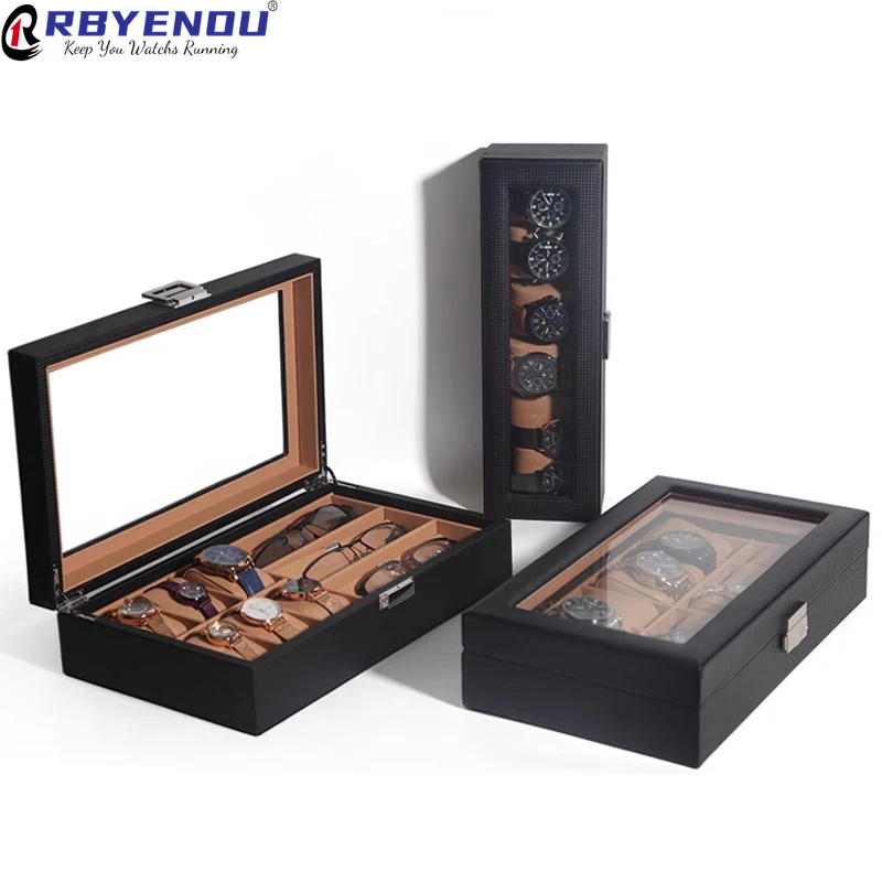 Boîte de rangement pour montre - Watch Display Storage Box Carbon Fiber avis et prix