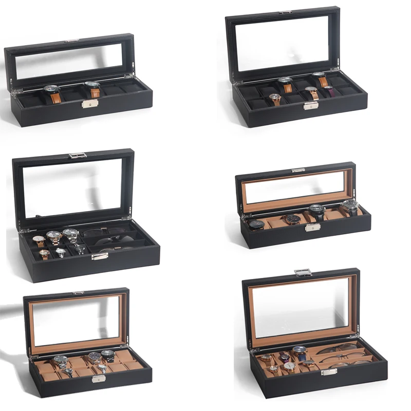 Boîte de rangement pour montre - Watch Display Storage Box Carbon Fiber avis et prix