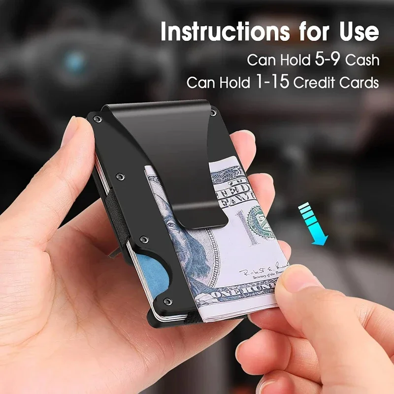 Portefeuille pour hommes avec  - Money Clip Minimalist Rfid Blocking avis et prix