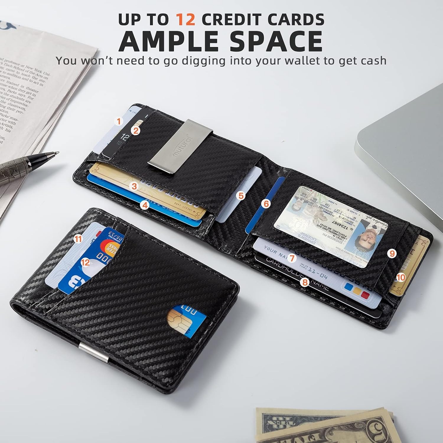 Portefeuille minimaliste et fi - Money Clip Minimalist Rfid Blocking avis et prix